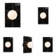 Black zellige wall light