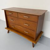 Ancienne commode vintage design français des années 50 pieds compas