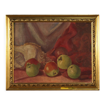Peinture de nature morte signée italienne datée de 1930