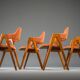 Chaises de salle à manger vintage danoises Compass par Kai Kristiansen, années 1960, lot de 4