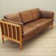 Brown leather sofa, Danish design, 1970s, production: Denmark
