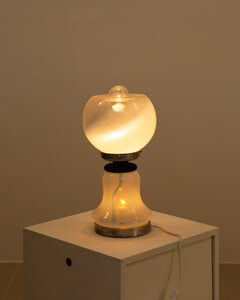 Glass lamp double lighting 70's