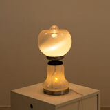 Glass lamp double lighting 70's
