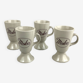 Suite de 4 tasses à café moka