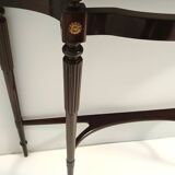 Ebonized Beech Console Table with Portuguese Pink Marble Top, Italy