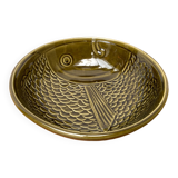Vintage ceramic bowl with fish pattern by Secla, 1970s.