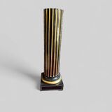 Rare Pair Of Sheaths - Truncated Columns From Napoleon III Period Lacquered Wood And Brass H 144 Cm