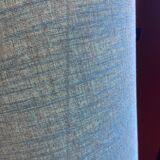 "Balustrade" lamp in terracotta, Ashoka silk shade, pistachio green.