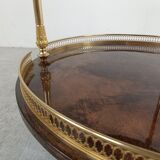 Italian goatskin and parchment serving bar cart