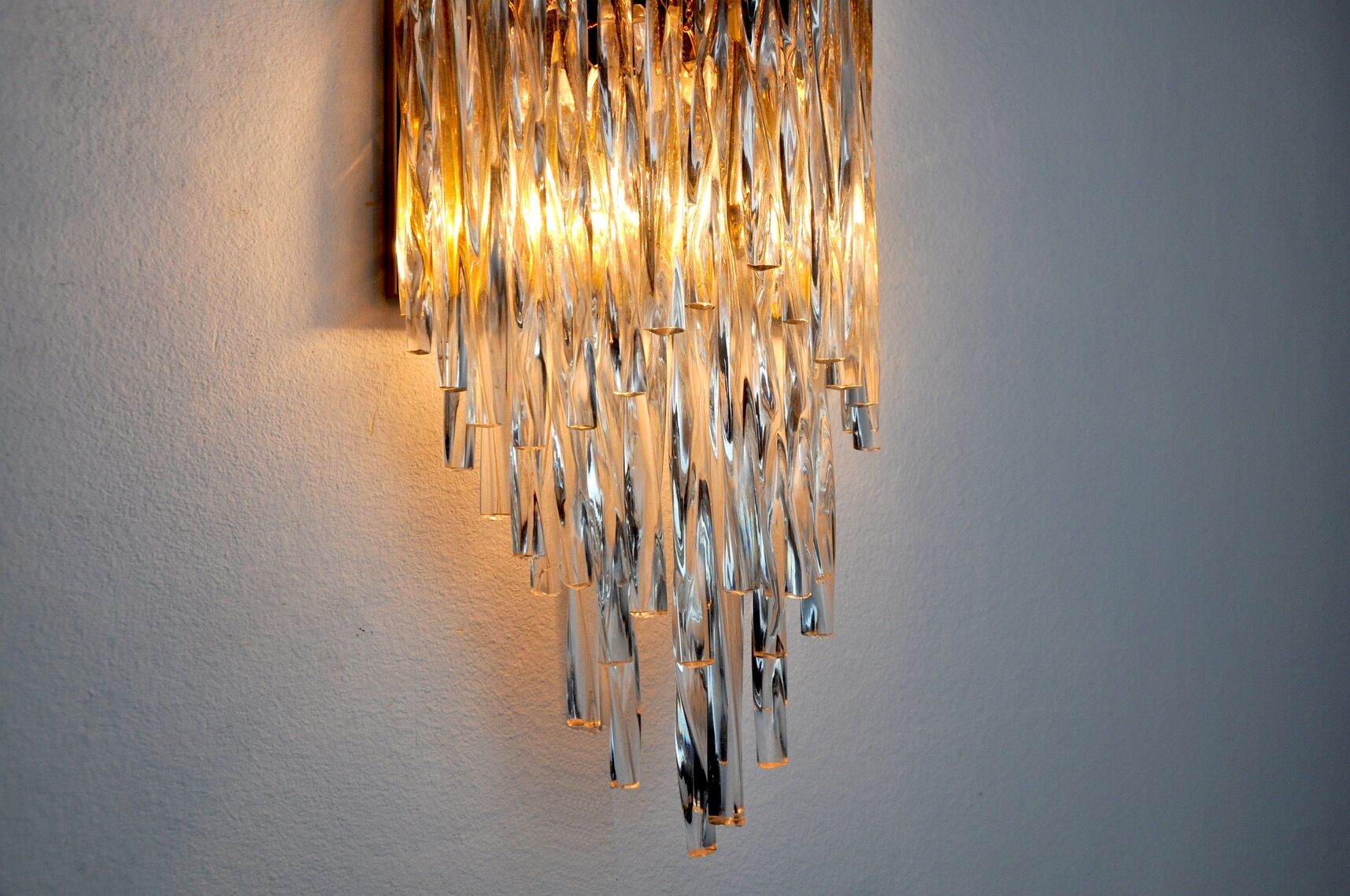 Venini Waterfall wall lamp, murano glass, Italy, 1960