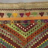Large Vintage Turkish Kilim Rug 330x193 cm Wool Jajim Kelim