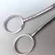Silver-plated metal grape scissors with stamps