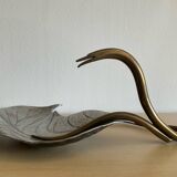 Art Nouveau brass and silver-plated metal pocket emptier