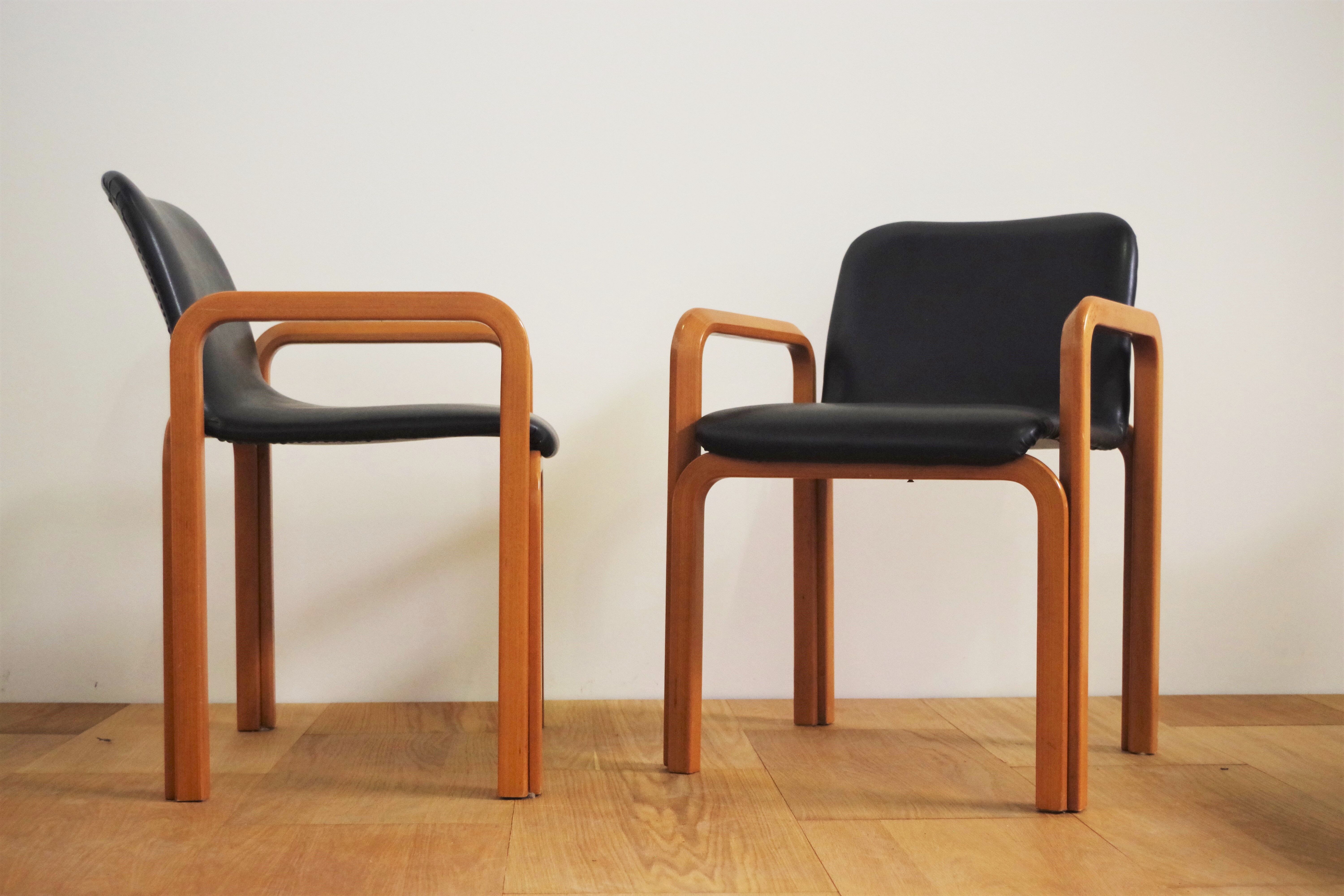 Chairs by pillini furniture, 1970s, set of 4