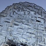 Plafonnier rond ou applique verrre moulé motif briques