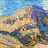 Old painting signed Oil on canvas “In Crimea” dimension: height -52cm- width -63cm-