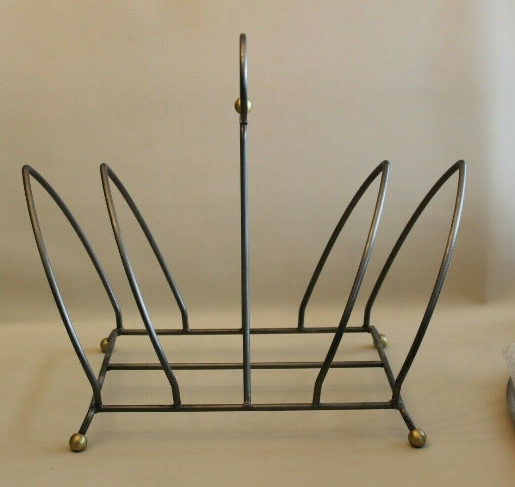 Porte-revue design en métal art déco