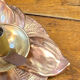 Table lamp, rose gold foliage