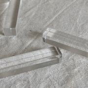 Set of 6 modernist plexiglass knife rests vintage 1970s
