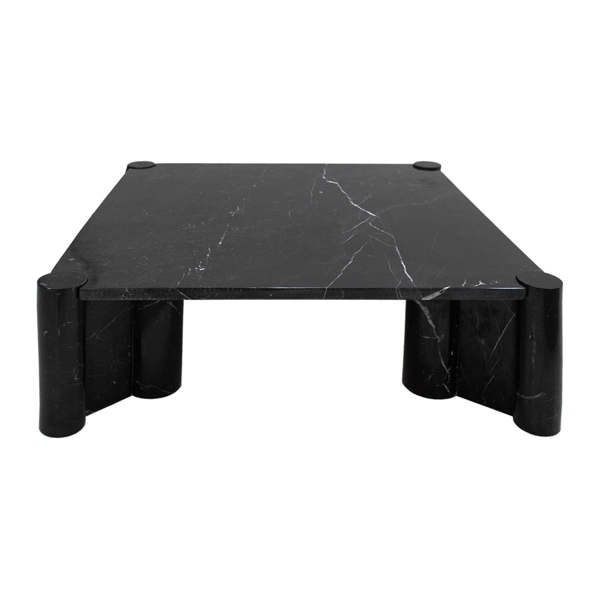 Gae Aulenti for Knoll Made of Black Marble Italian Square Coffee Table "Jumbo"
