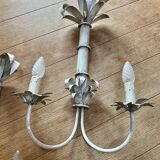 Pair of Vintage Lacquered Sheet Metal Wall Lights -