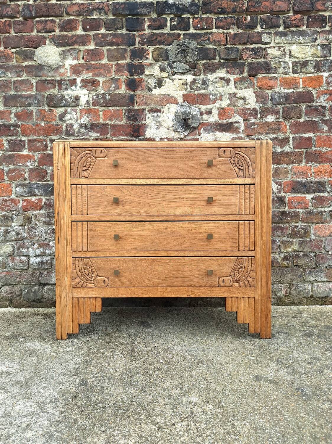 Art deco chest of drawers, vintage old furniture