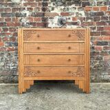 Art deco chest of drawers, vintage old furniture