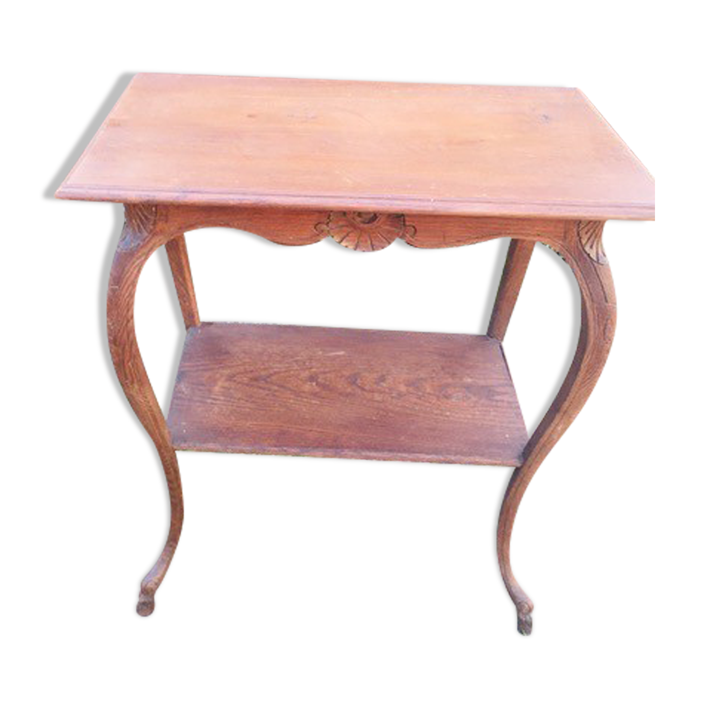 Oak side table with goat legs from the 1940s.