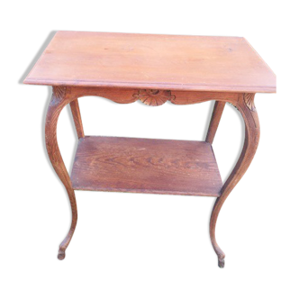 Small Oak side table with goat legs '40s