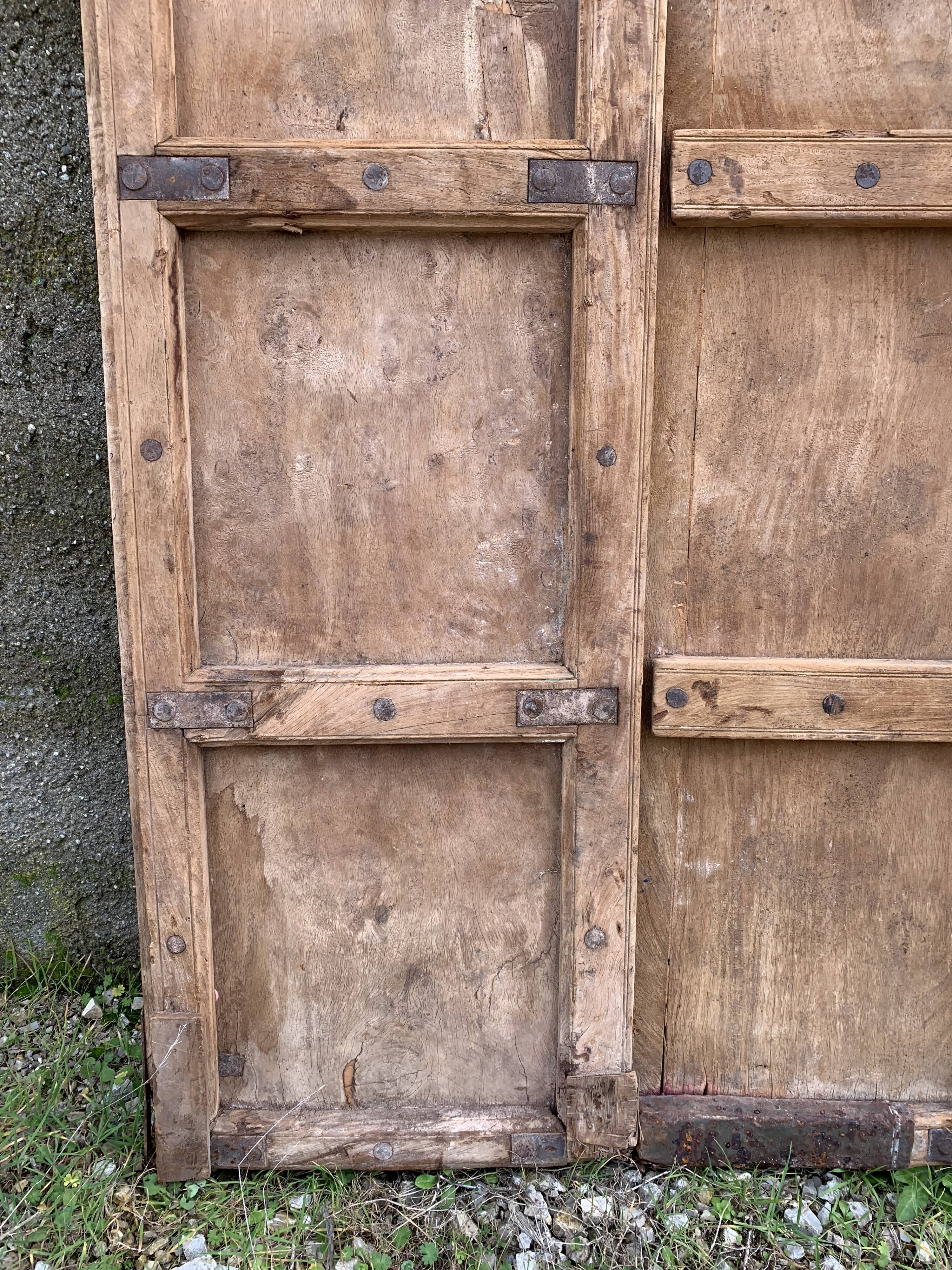 Pair of ancient Indian wooden doors