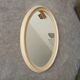 Miroir ovale vintage en bois patiné