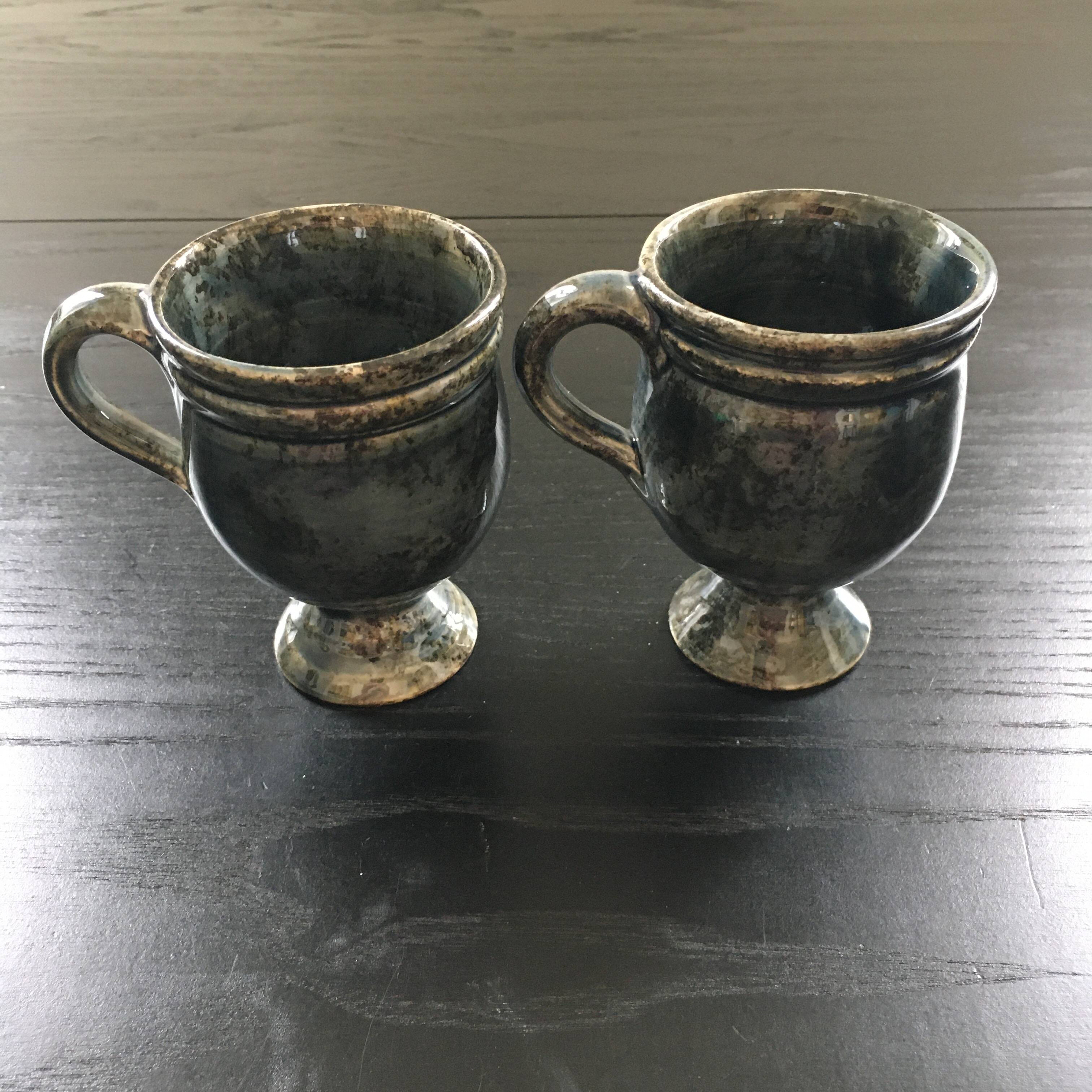 Pair of midnight blue cups