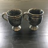 Paire de tasses bleu nuit