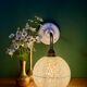 Vintage glass globe wall light in yellow and silver from Clichy.