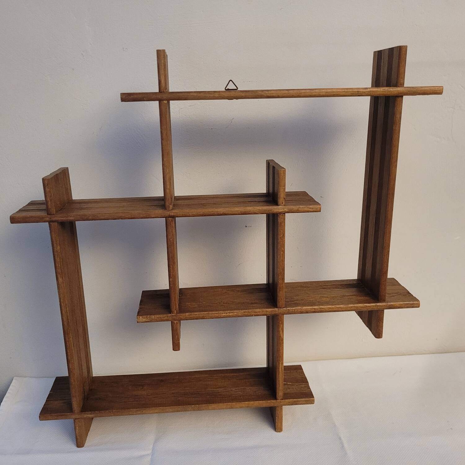 Vintage wooden wall shelf – post-war design (1930s-1940s)