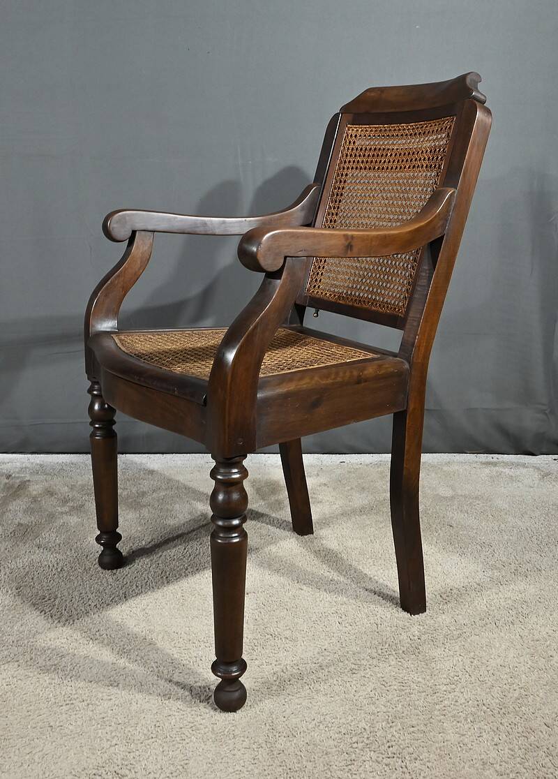 Hairdresser's armchair in solid beech, Louis-Philippe style - Early 20th century