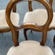 4 or 5 Louis Philippe chairs in solid wood and beige suede, upholstered