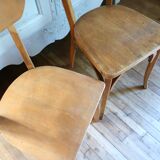 Set of 2 wooden bistro chairs