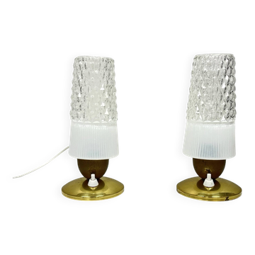Pair of vintage Elektro-Rausendorf Bautzen bedside lamps, Germany, 1970s