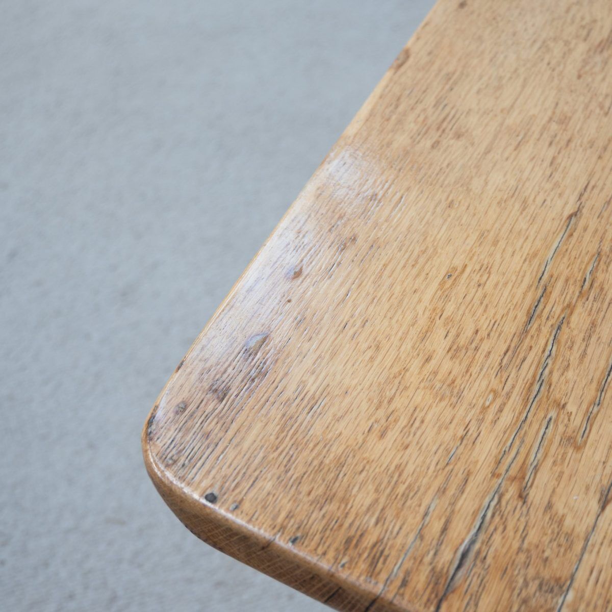 Solid oak dining table - 20th century French design