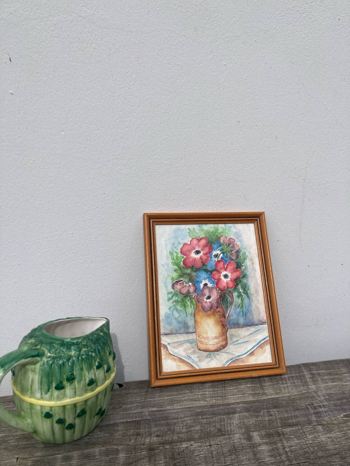 Nature morte bouquet aquarelle sur papier