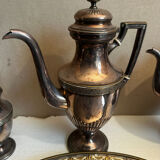 WMF antique silver-plated tea and coffee service AS Alpacca + tray – deb