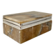 Vintage 60s rectangular onyx alabaster jewelry box