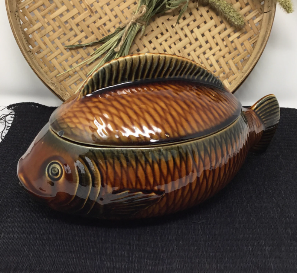 Vintage fish soup Sarreguemines