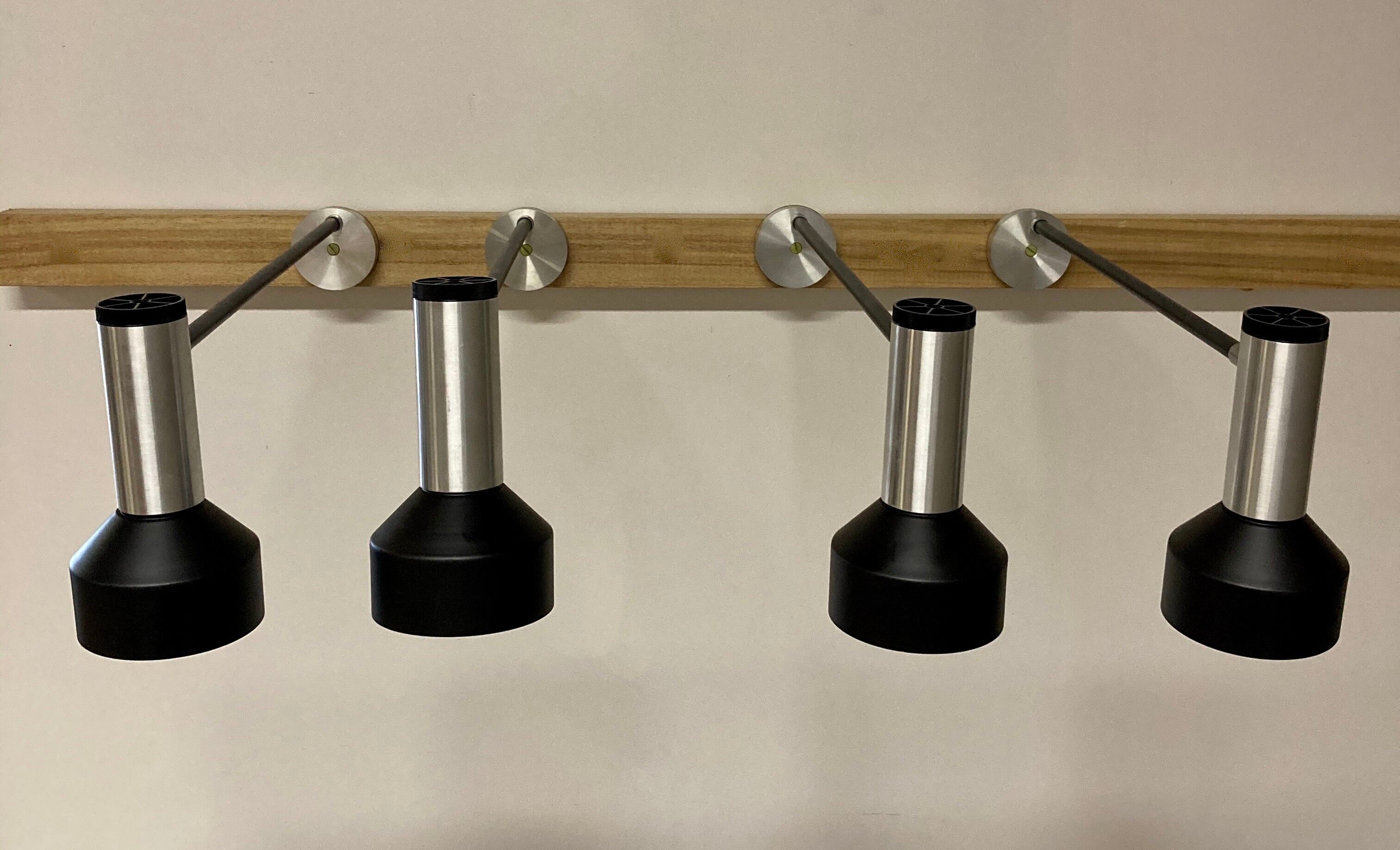 Set of 4 large wall lamps 65 cm design 1950.