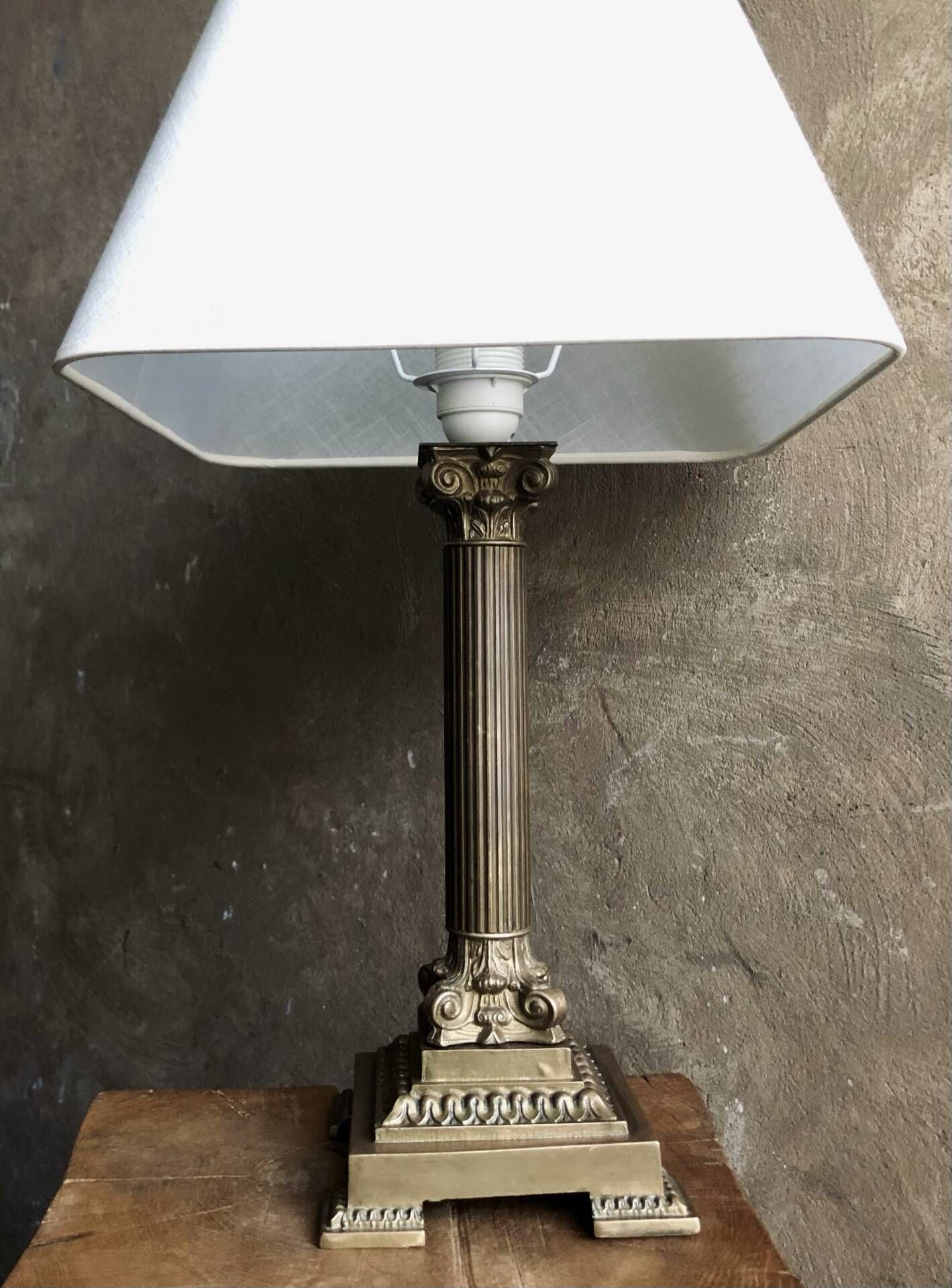 Empire style lamp - Bronze and gilded brass