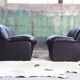 Fauteuil sculpturale rembourrée post-moderne 1980