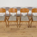 Chaises de Salle à Manger Boomerang de Gościcńskie Furniture Fabryki, 1960s, Set de 4