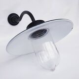 Antique enamelled outdoor courtyard lamp