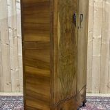 1950s English walnut bedroom wardrobe